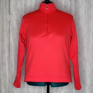 Nike Sz L Red Golf Tour Performance Therma Fit Quarter Zip Jacket Leisure Lounge